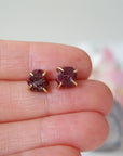 Pink Ruby Earrings - 14k Gold Stud Earrings Designs by Nature Gems