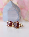 Pink Ruby Earrings - 14k Gold Stud Earrings Designs by Nature Gems