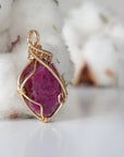 Pink Ruby Pendant 14k Gold Filled Designs by Nature Gems