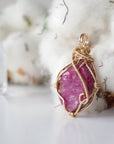 Pink Ruby Pendant 14k Gold Filled Designs by Nature Gems