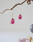 Pink Tourmaline Sterling Silver Drop Earring Designs by Nature Gems