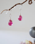 Pink Tourmaline Sterling Silver Drop Earring Designs by Nature Gems