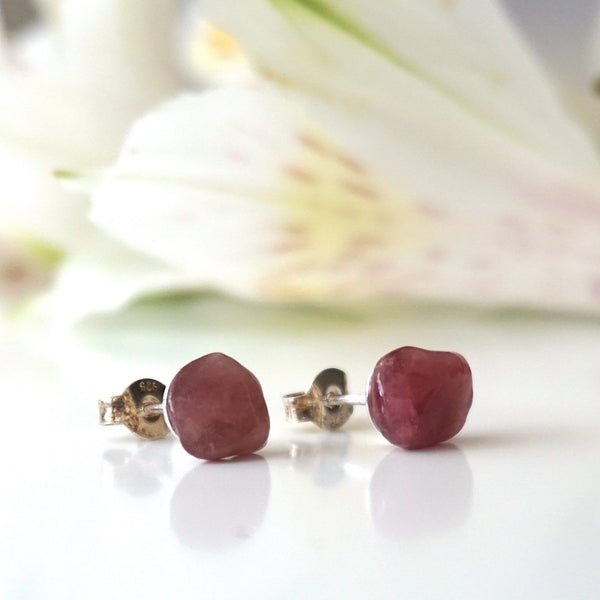 Pink Tourmaline Stud Earrings Designs by Nature Gems