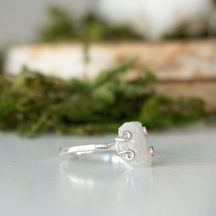 Rainbow Moonstone in Sterling Silver - Adjustable Ring Designs by Nature Gems