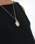 Rainbow Moonstone Necklace - 14K Gold Filled and Sterling Silver DesignsbyNatureGems