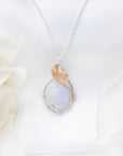 Rainbow Moonstone Necklace - 14K Gold Filled and Sterling Silver DesignsbyNatureGems