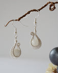 Rainbow Moonstone Silver Plated Drop U-Shape Earring Designs by Nature Gems