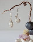 Rainbow Moonstone Silver Plated Drop U-Shape Earring Designs by Nature Gems