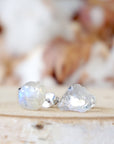 Rainbow Moonstone Stud Earrings Designs by Nature Gems