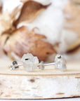 Rainbow Moonstone Stud Earrings Designs by Nature Gems