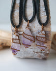 Raw Amethyst Point - Necklace in Antique Bronze Designs by Nature Gems