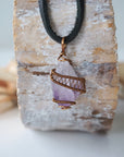 Raw Amethyst Point - Necklace in Antique Bronze Designs by Nature Gems