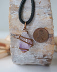 Raw Amethyst Point - Necklace in Antique Bronze Designs by Nature Gems