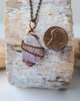 Raw Amethyst Point - Necklace in Antique Bronze Designs by Nature Gems