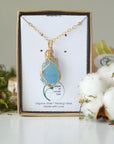 Raw Aquamarine Necklace - 14k Gold Filled Designs by Nature Gems