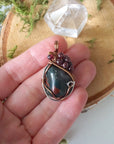 Raw Bloodstone and Garnet Necklace DesignsbyNatureGems