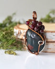 Raw Bloodstone and Garnet Necklace DesignsbyNatureGems