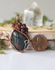 Raw Bloodstone and Garnet Necklace DesignsbyNatureGems