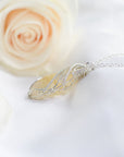 Raw Citrine Necklace -Sterling Silver Wire Wrapped DesignsbyNatureGems