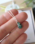 Raw Emerald Charm Necklace - 925 Sterling Silver May Birthstone Jewelry DesignsbyNatureGems