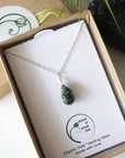 Raw Emerald Charm Necklace - 925 Sterling Silver May Birthstone Jewelry DesignsbyNatureGems