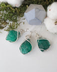 Raw Emerald Sterling Silver Designs by Nature Gems