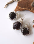 Raw Garnet Pendant - January Birthstone Necklace DesignsbyNatureGems