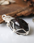 Raw Garnet Pendant - January Birthstone Necklace DesignsbyNatureGems