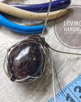 Raw Garnet Pendant - January Birthstone Necklace DesignsbyNatureGems