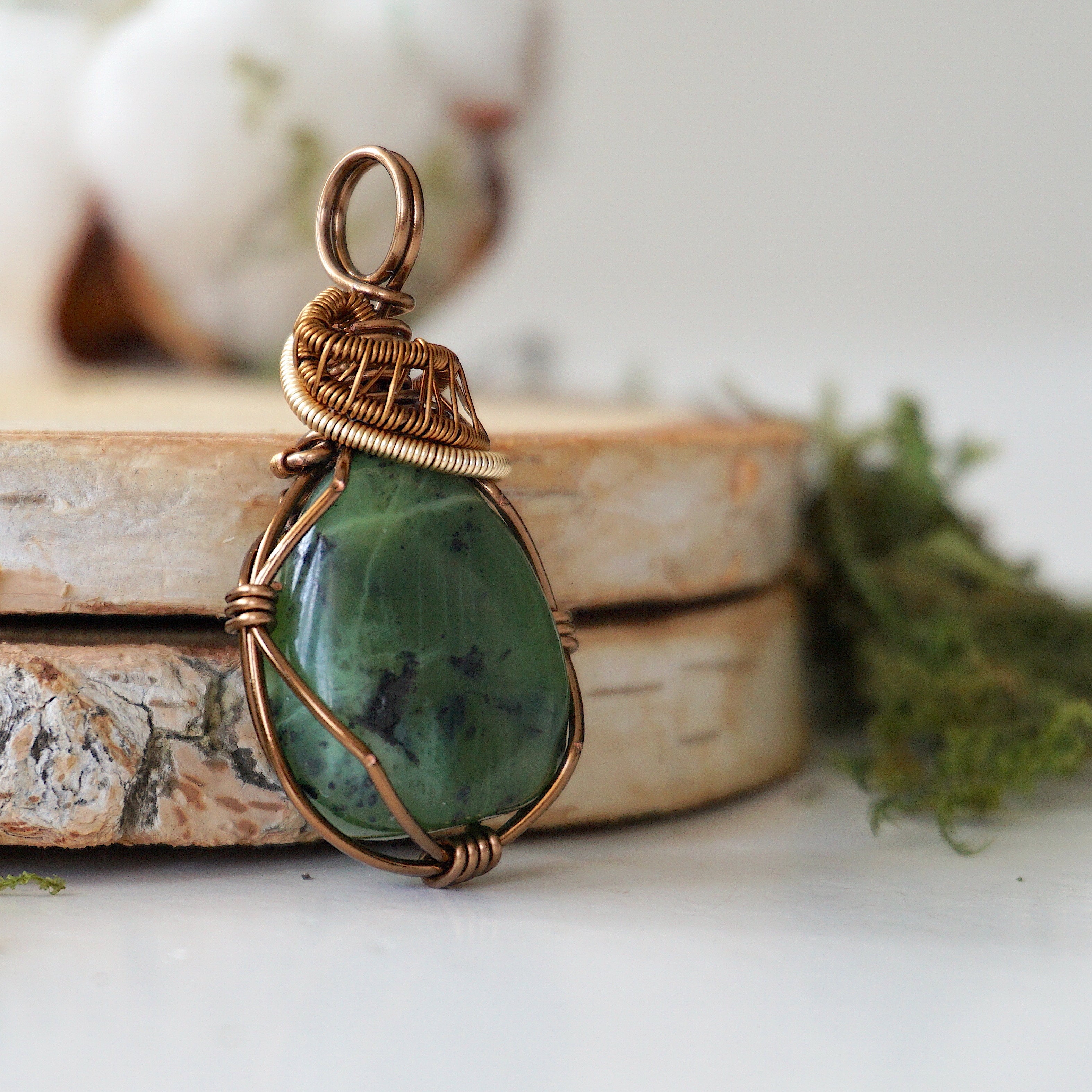 Raw jade outlet necklace