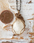 Raw Moonstone Pendant Necklace DesignsbyNatureGems