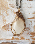 Raw Moonstone Pendant Necklace DesignsbyNatureGems