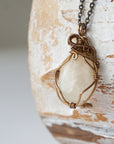 Raw Moonstone Pendant Necklace DesignsbyNatureGems