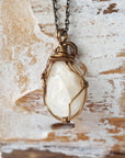 Raw Moonstone Pendant Necklace DesignsbyNatureGems