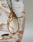 Raw Moonstone Pendant Necklace DesignsbyNatureGems