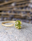 Raw Peridot Silver Friend Rings DesignsbyNatureGems