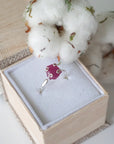 Raw Pink Ruby Ring - Sterling Silver DesignsbyNatureGems