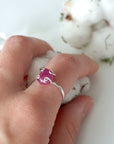 Raw Pink Ruby Ring - Sterling Silver DesignsbyNatureGems