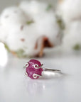 Raw Pink Ruby Ring - Sterling Silver DesignsbyNatureGems