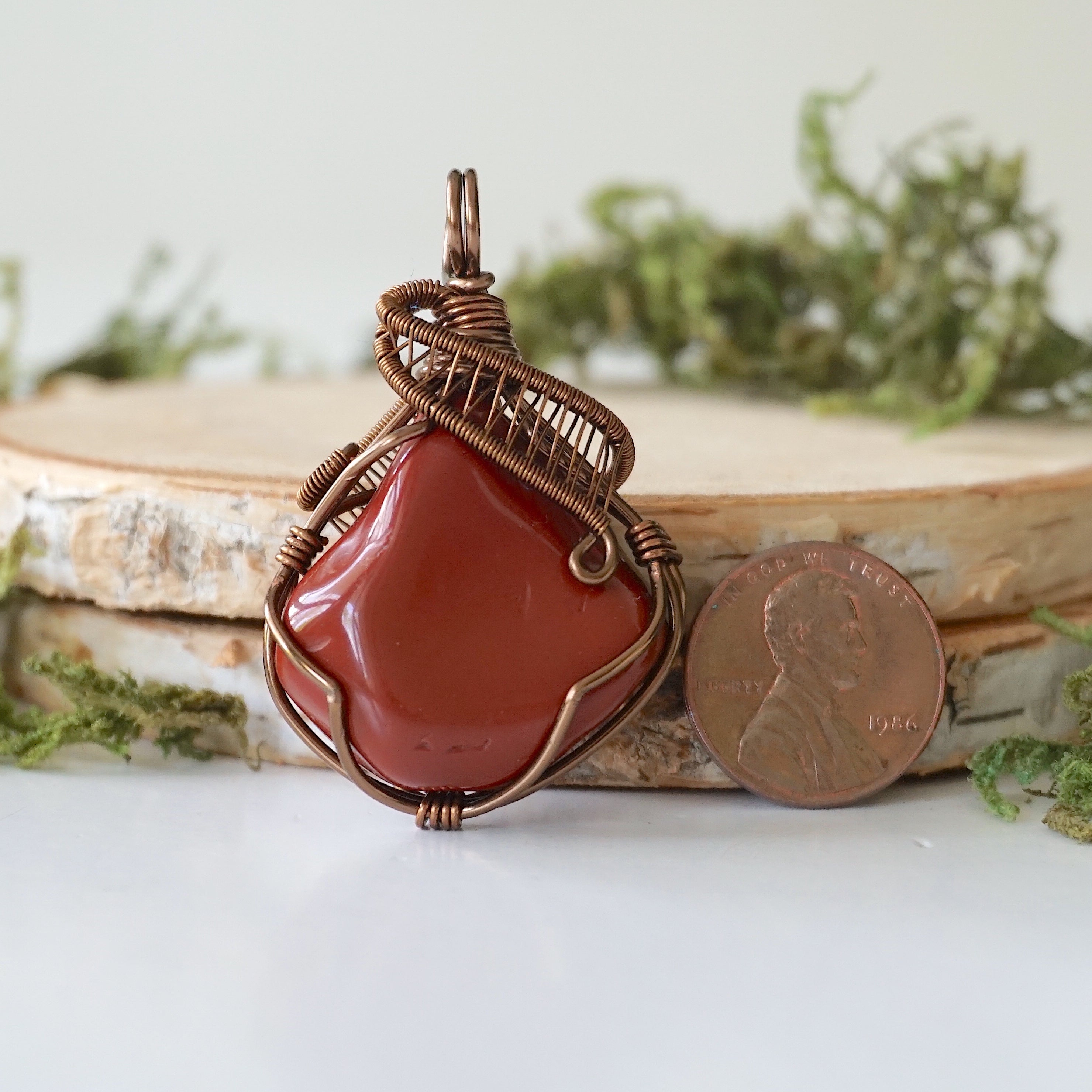 Red Jasper Crystal Pendant Necklace