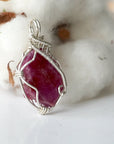 Raw Ruby Necklace in Sterling Silver DesignsbyNatureGems