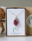 Raw Ruby Necklace in Sterling Silver DesignsbyNatureGems