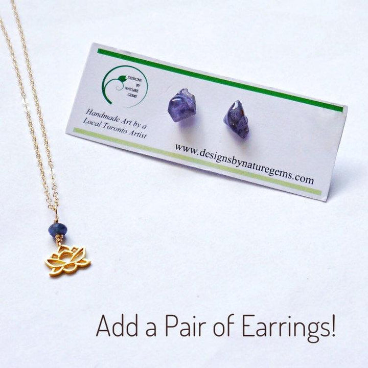 Raw Sapphire Lotus Necklace - 14K Gold-Filled – Designs by Nature Gems