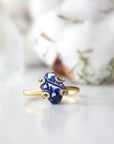 Raw Sapphire Ring - 14k Gold Filled - Adjustable Ring Designs by Nature Gems