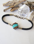 Raw Turquoise - Leather Bracelet Designs by Nature Gems