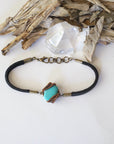 Raw Turquoise - Leather Bracelet Designs by Nature Gems