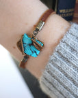 Raw Turquoise - Leather Bracelet Designs by Nature Gems