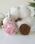 Rhodochrosite Pendant Necklace - Bright Silver Designs by Nature Gems