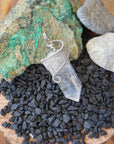 Rock Crystal Point Necklace - White Gold DesignsbyNatureGems
