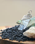 Rock Crystal Point Necklace - White Gold DesignsbyNatureGems